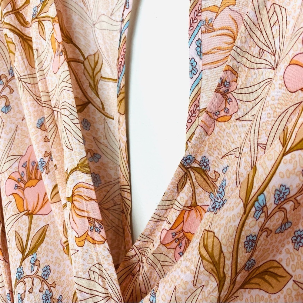 Shein Floral Multi Colors Rompers. Pink Blue Brown. Sz L. - Picture 12 of 16